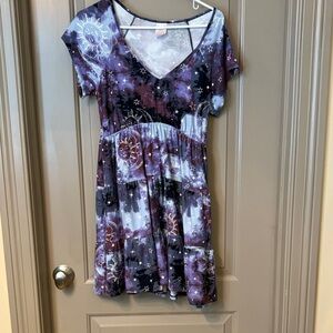 Purple and Black Celestial Dress